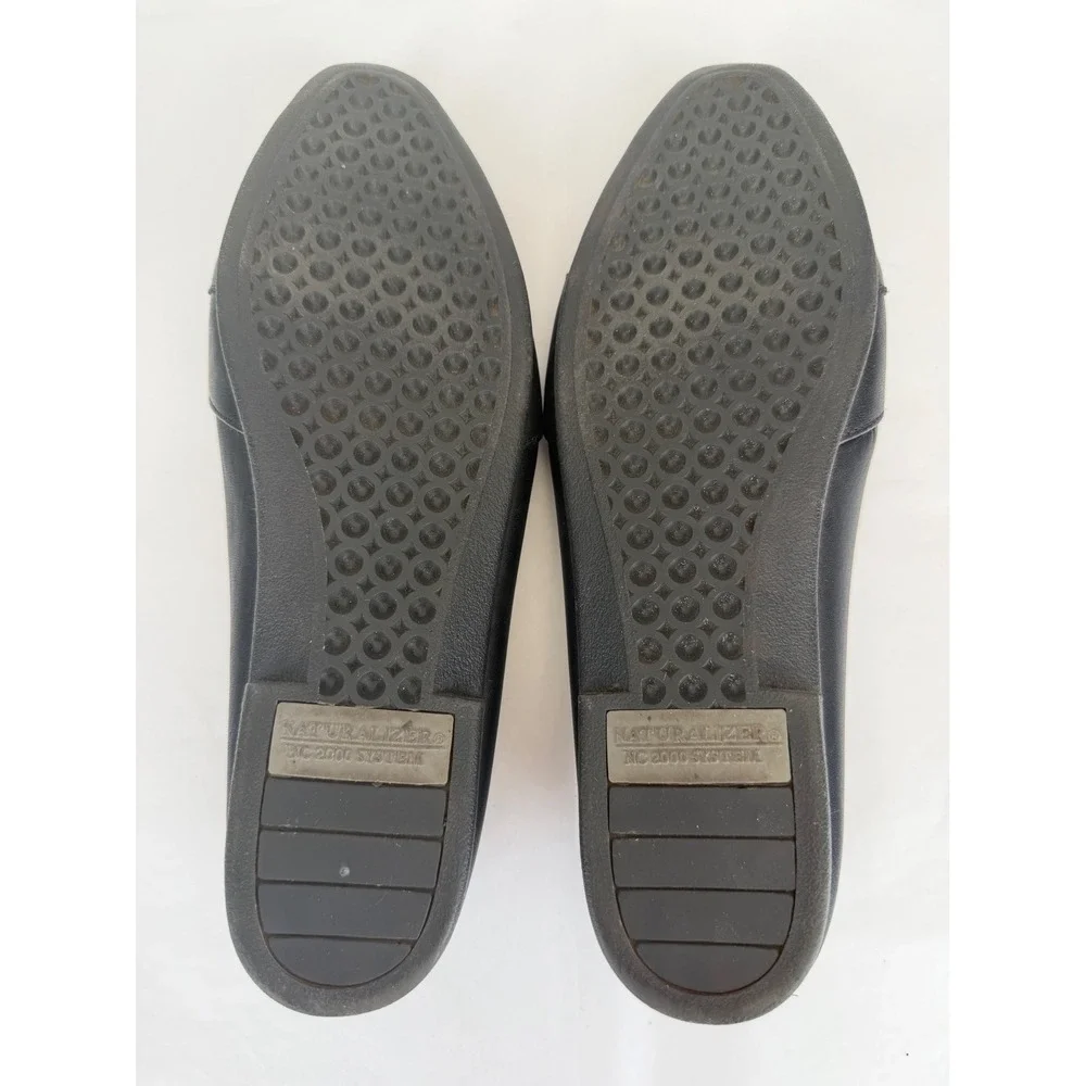 Naturalizer Flats Women 6.5M Black Leather Classic Capsule Comfort Loafers